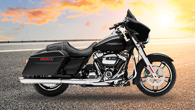 Harley on road
