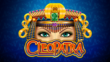 blue background with cleopatra head and "Cleopatra" logo